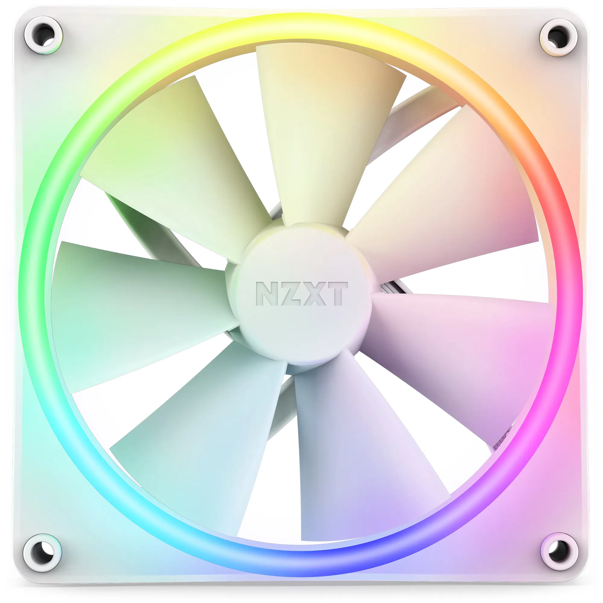 NZXT F120P RGB Duo, 120mm - chassi fläkt, vit, 2st