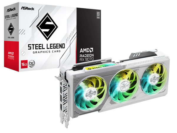 ASRock Radeon RX 9070 Steel Legend 16 GB OC grafikkort