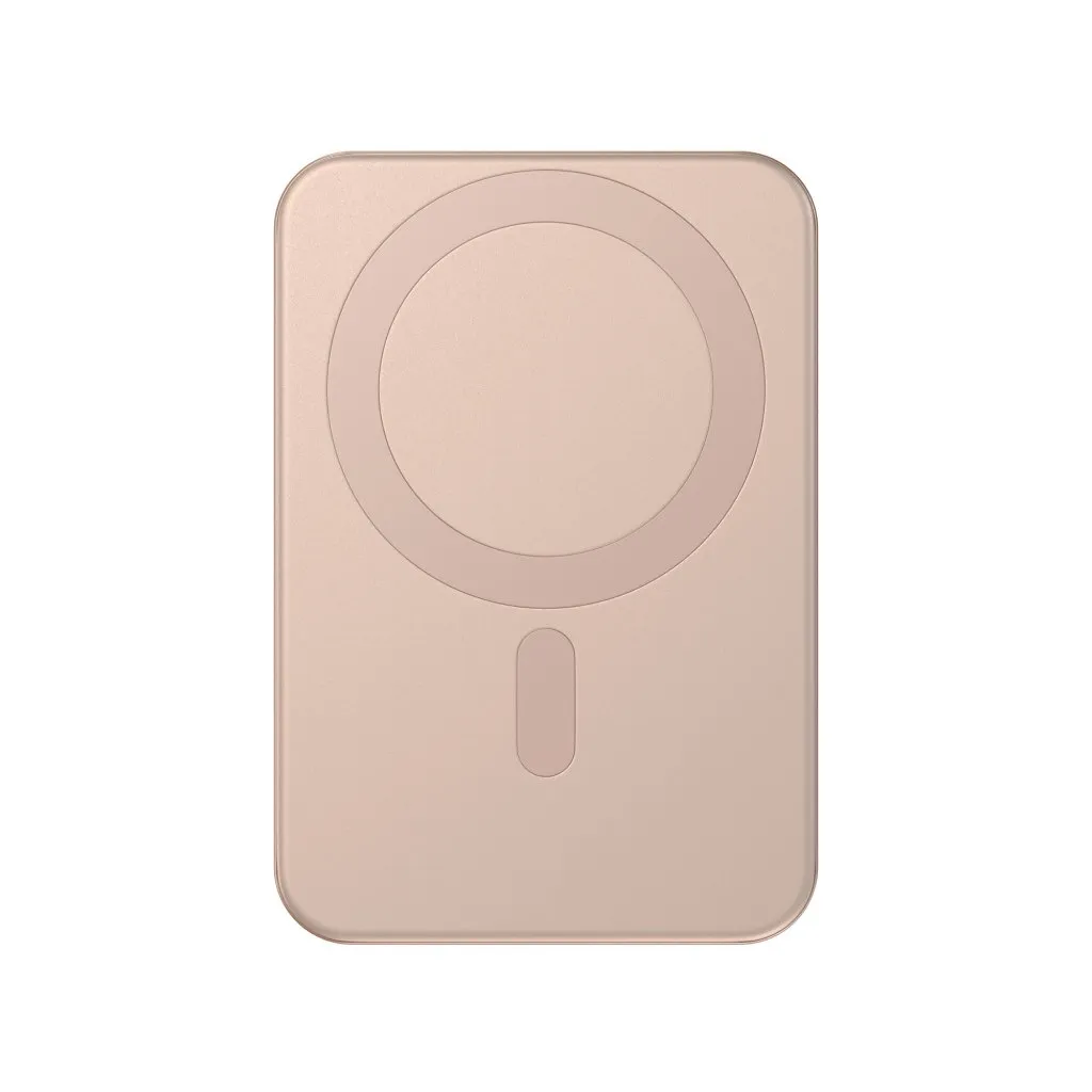 Satechi Qi2 10K - magnetisk powerbank med stativ, Desert Rose