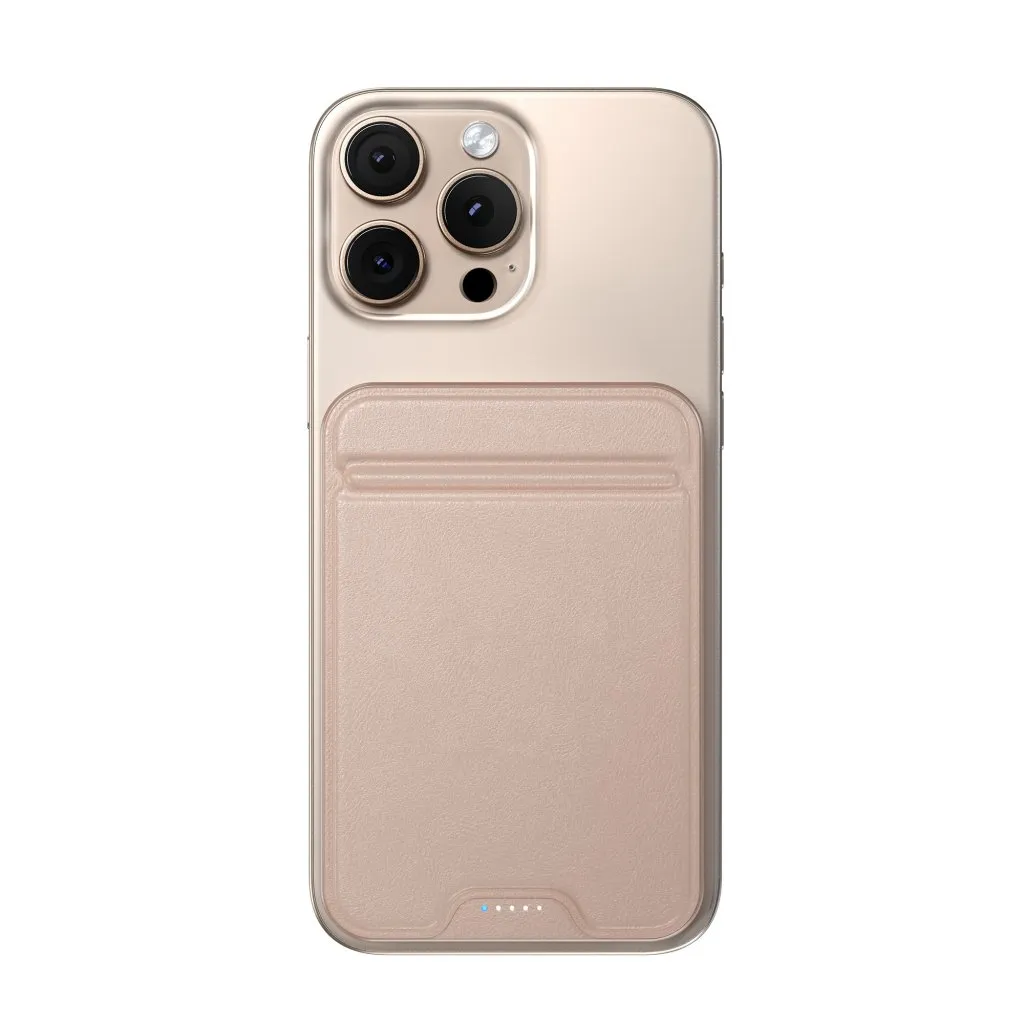 Satechi Qi2 10K - magnetisk powerbank med stativ, Desert Rose