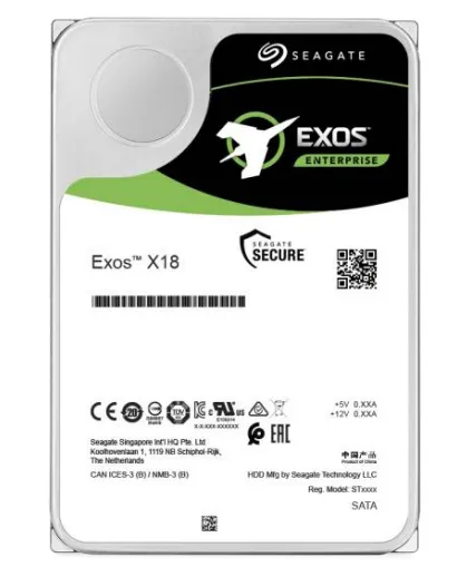 Seagate Exos X18 3.5&quot;, 10TB, 7200 RPM, 256 MB, 512e/4KN SATA SED - hard drive (Enterprise)
