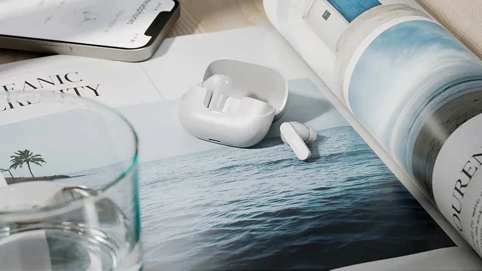 Philips TAT3000WT/00 Wireless Earbuds, White