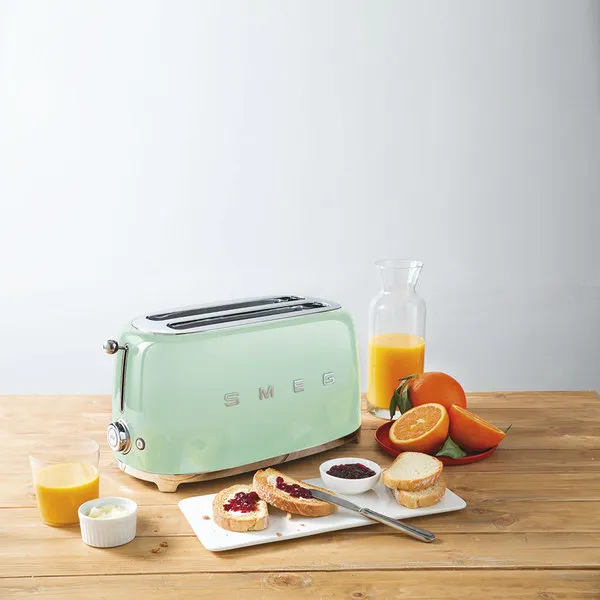 Smeg TSF02PGEU -leiv&auml;npaahdin, 4 viipaleelle, Mintunvihre&auml;
