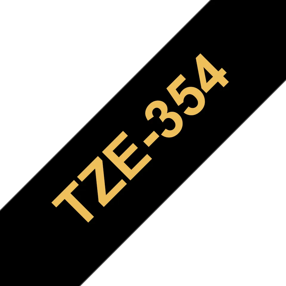 BROTHER TZE354 24 GOLD ON BLACK