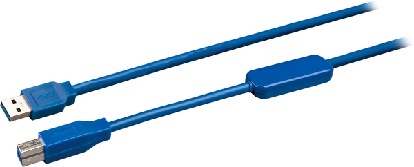 DELTACO aktiivinen USB 3.0-jatkokaapeli, TyyppiA ur- TyyppiB ur12m,sin