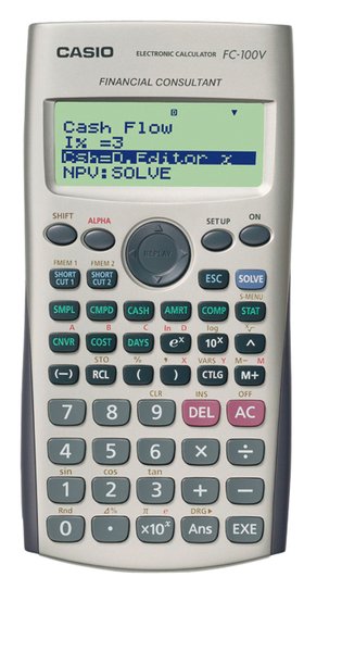 Casio financial calculator FC100V, Silver