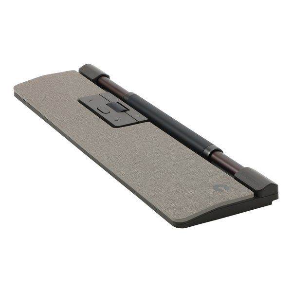 Contour RollerMouse Pro - roller mouse + Slim wrist rest, light grey fabric leather