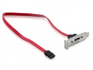 DeLOCK intern SATA/SAS-kabel till eSATA-port, l&aring;gprofil t&auml;ckpl&aring;t 0,