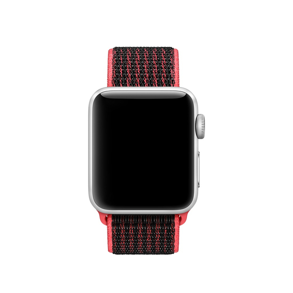 APPLE 38mm Bright Crimson/Black Nike Sport Loop