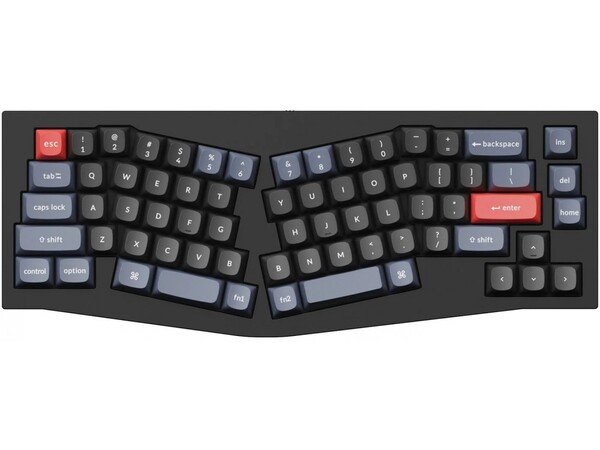 Keychron Q8 65% Alice -mekaaninen ergonominen n&auml;pp&auml;imist&ouml;, Gateron G Pro Brown, Carbon Black