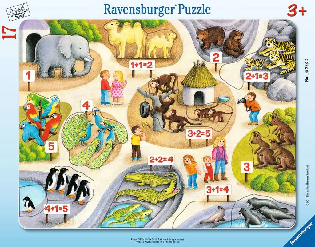 Ravensburger Childrens first counting to 5 -palapeli, 17 palaa