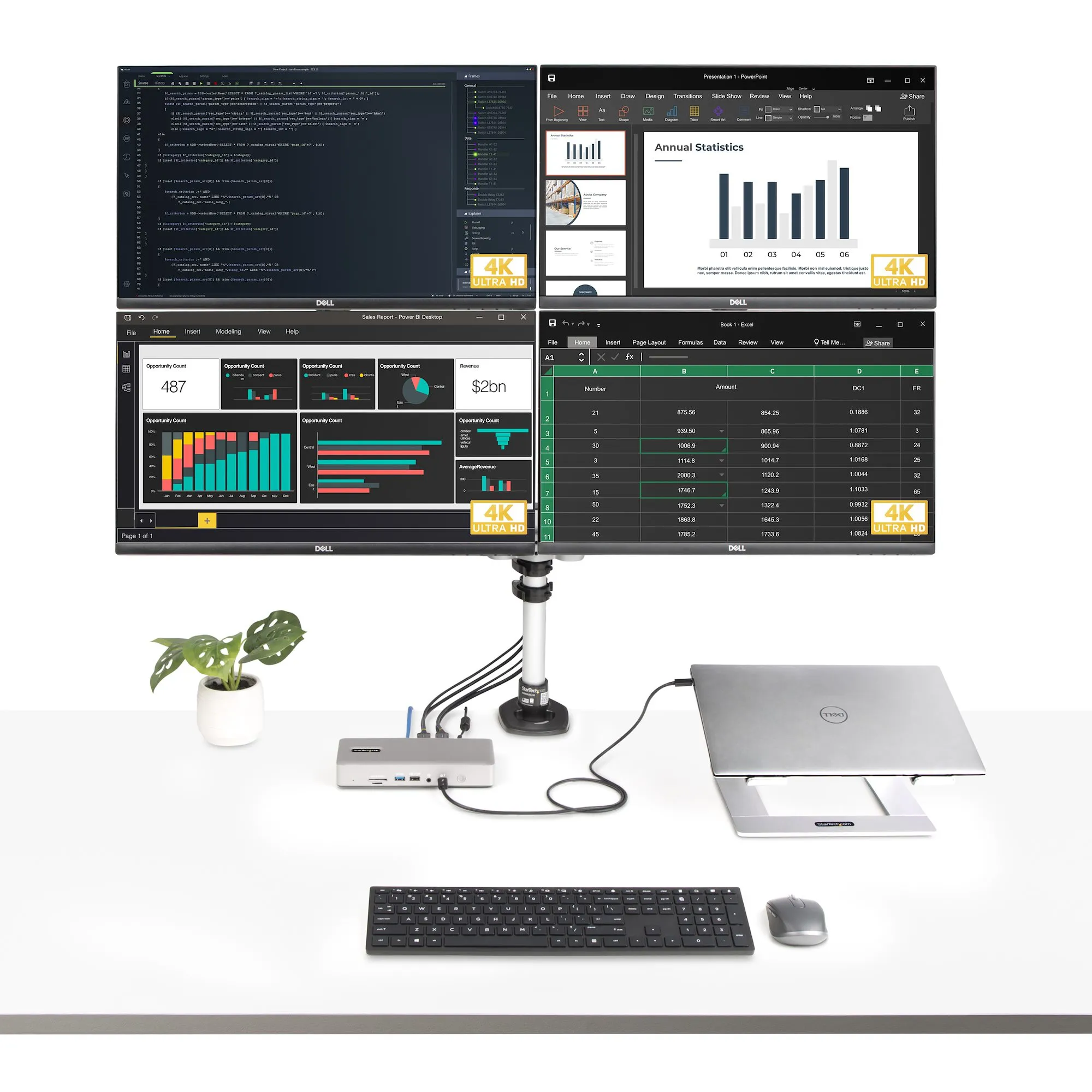 Startech Thunderbolt 4 Multi-Display Dock 7x USB -telakointiasema