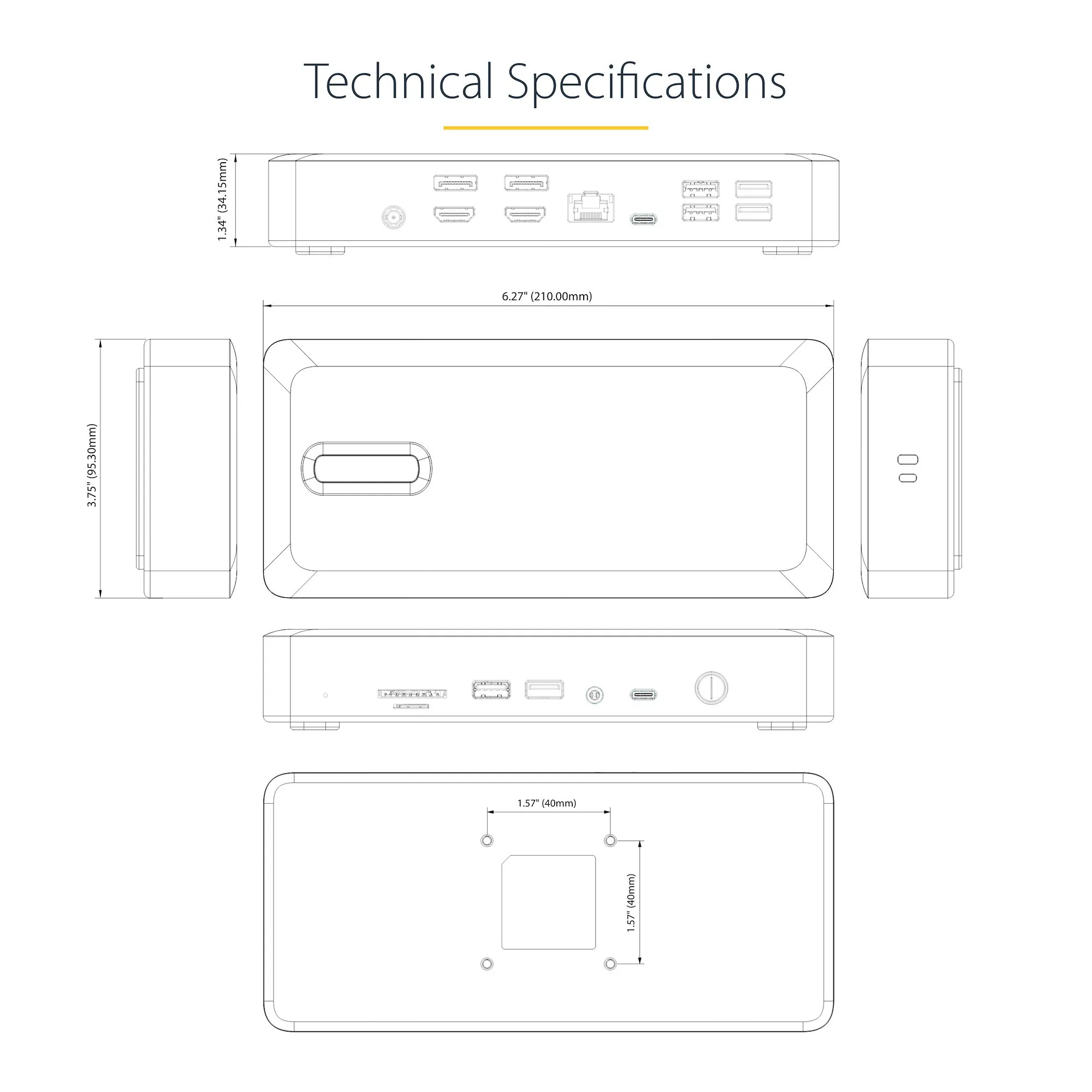 Startech Thunderbolt 4 Multi-Display Dock 7x USB -telakointiasema