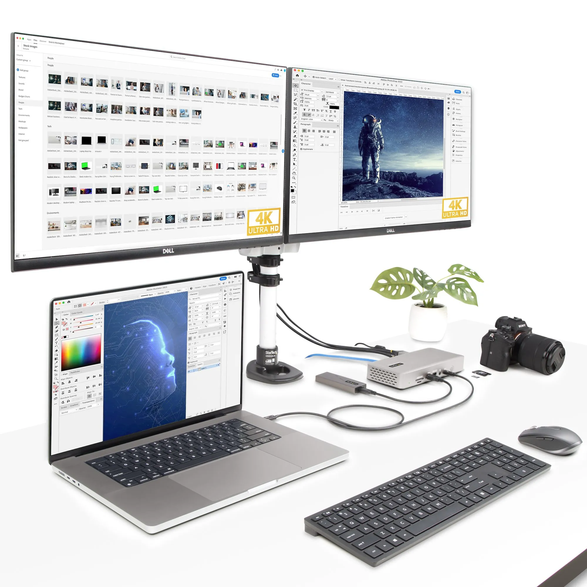 Startech Thunderbolt 4 Multi-Display Dock 7x USB -telakointiasema