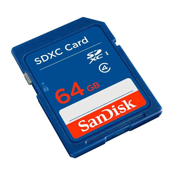 SanDisk 64GB SDXC Class 4 card, Blue