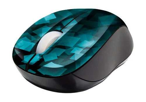 Vivy Wireless Mini Mouse - Aqua Blocks