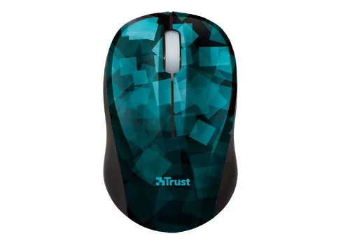 Vivy Wireless Mini Mouse - Aqua Blocks