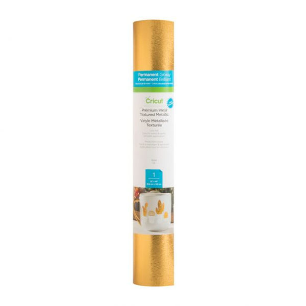 Cricut Premium Vinyl Permanent 30x120cm (Textured Metallic Gold)