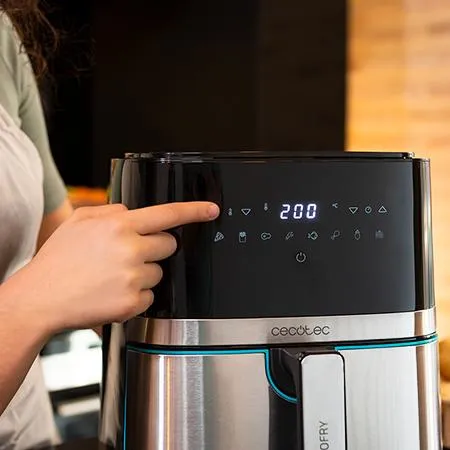 Cecotec Cecofry Full Inox 5500 Pro, 5,5 l, 0,6 kg, 1700 W, airfryer, Black, Stainless steel