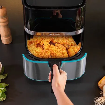 Cecotec Cecofry Full Inox 5500 Pro, 5,5 l, 0,6 kg, 1700 W, airfryer, Black, Stainless steel