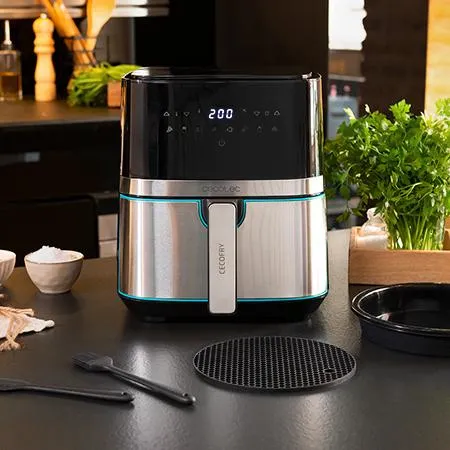 Cecotec Cecofry Full Inox 5500 Pro, 5,5 l, 0,6 kg, 1700 W, airfryer, Black, Stainless steel