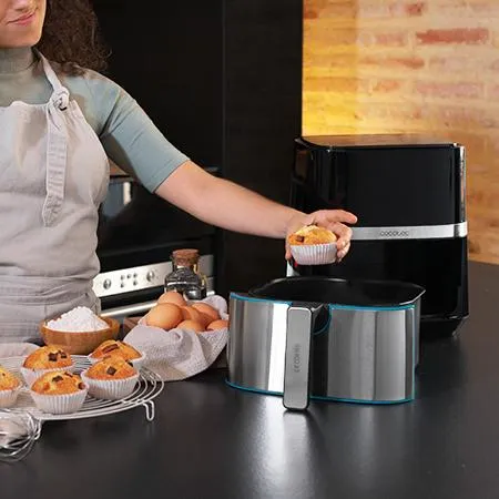 Cecotec Cecofry Full Inox 5500 Pro, 5,5 l, 0,6 kg, 1700 W, airfryer, Black, Stainless steel