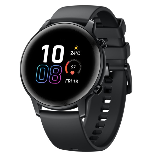 Honor MagicWatch 2, 42mm, silicone Wristband, Agate Black -&auml;lykello