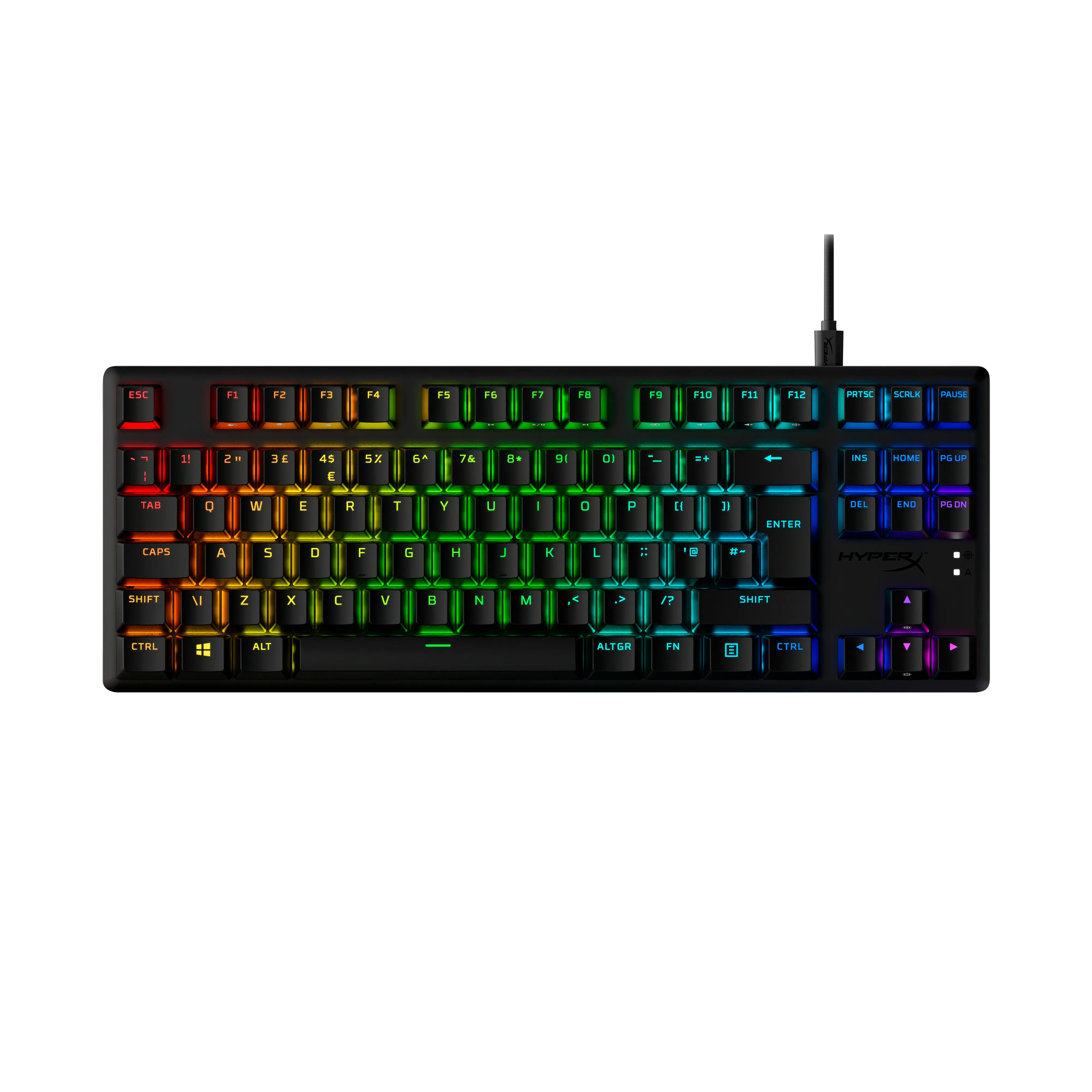 HyperX Alloy Origins Core PBT mekaniskt speltangentbord, HyperX Red, svart