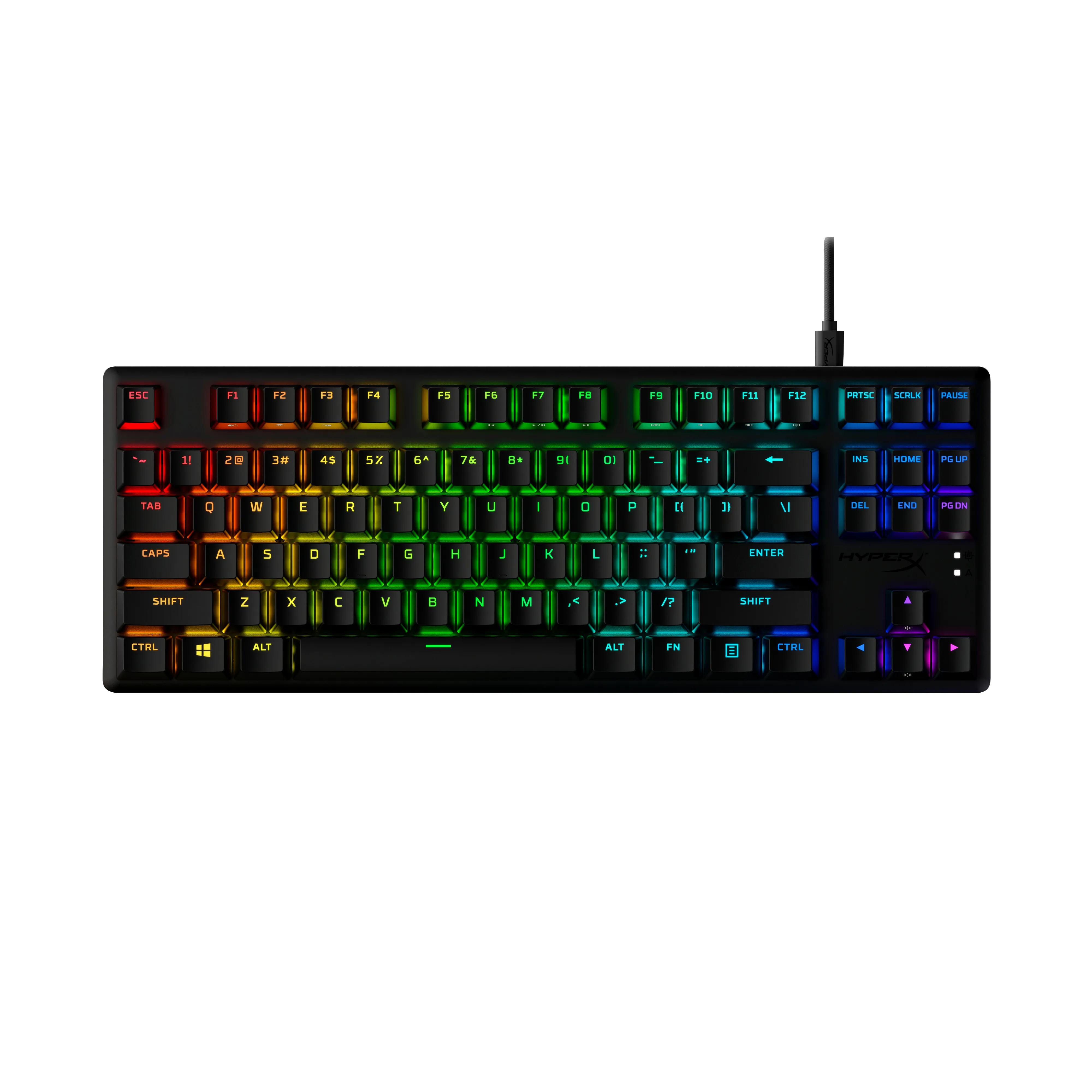 HyperX Alloy Origins Core PBT mekaniskt speltangentbord, HyperX Red, svart