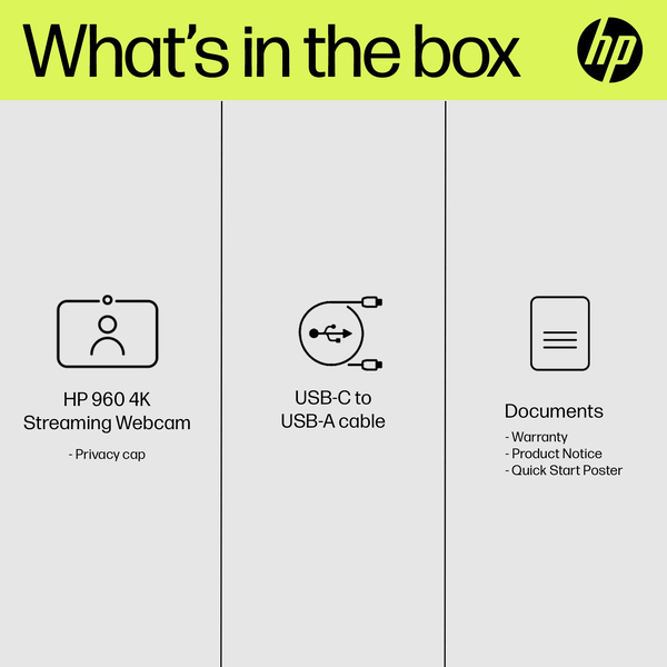 HP 960 4K Streaming Webcam