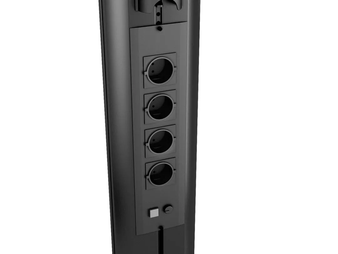 Multibrackets M Public Display Stand 145 Single - Teline tuotteelle LCD-n&auml;ytt&ouml; - alumiini - musta -n&auml;yt&ouml;n koko: 40&quot;-63&quot;