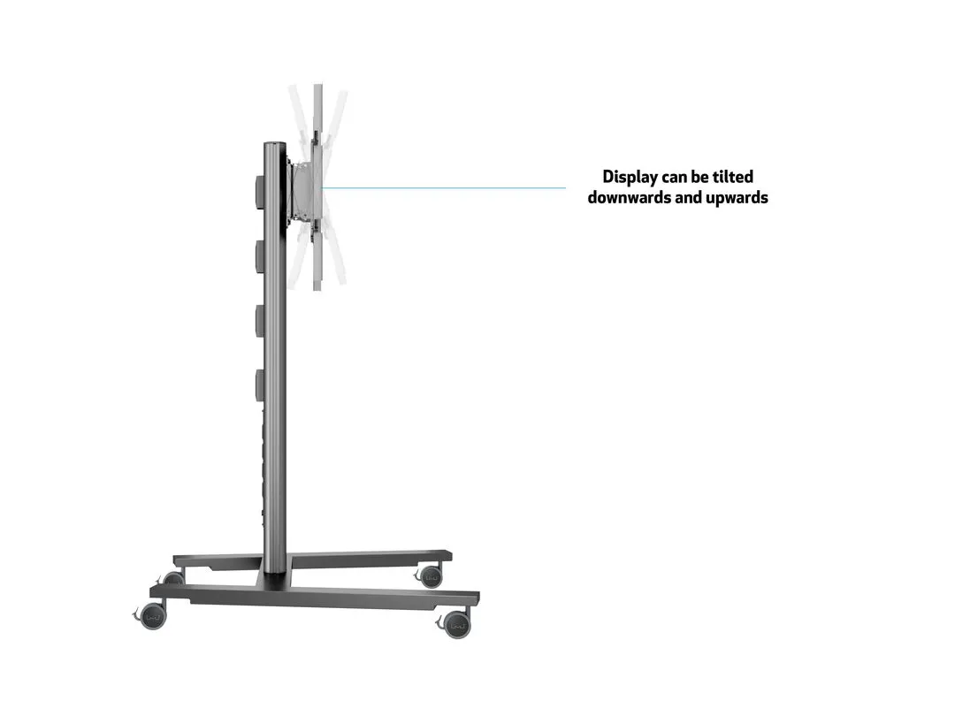 Multibrackets M Public Display Stand 145 Single - Teline tuotteelle LCD-n&auml;ytt&ouml; - alumiini - musta -n&auml;yt&ouml;n koko: 40&quot;-63&quot;