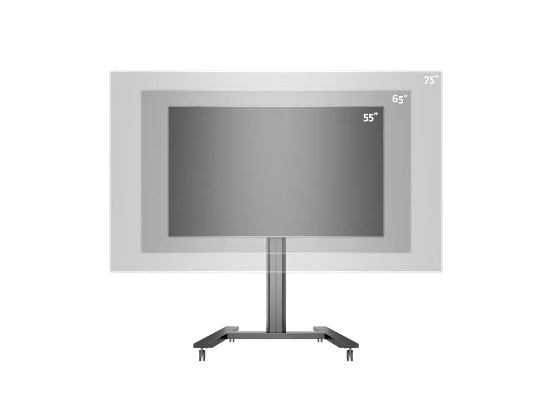 Multibrackets M Public Display Stand 145 Single - Teline tuotteelle LCD-n&auml;ytt&ouml; - alumiini - musta -n&auml;yt&ouml;n koko: 40&quot;-63&quot;