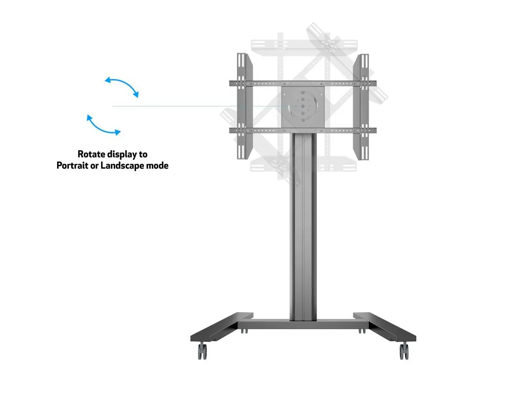 Multibrackets M Public Display Stand 145 Single - Teline tuotteelle LCD-n&auml;ytt&ouml; - alumiini - musta -n&auml;yt&ouml;n koko: 40&quot;-63&quot;