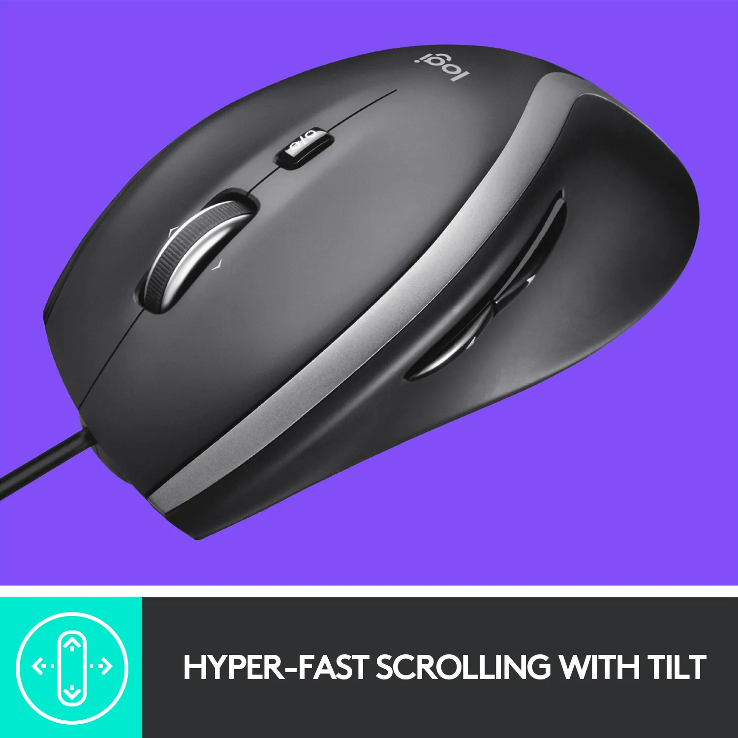 Logitech Corded Mouse M500 - mouse, Black