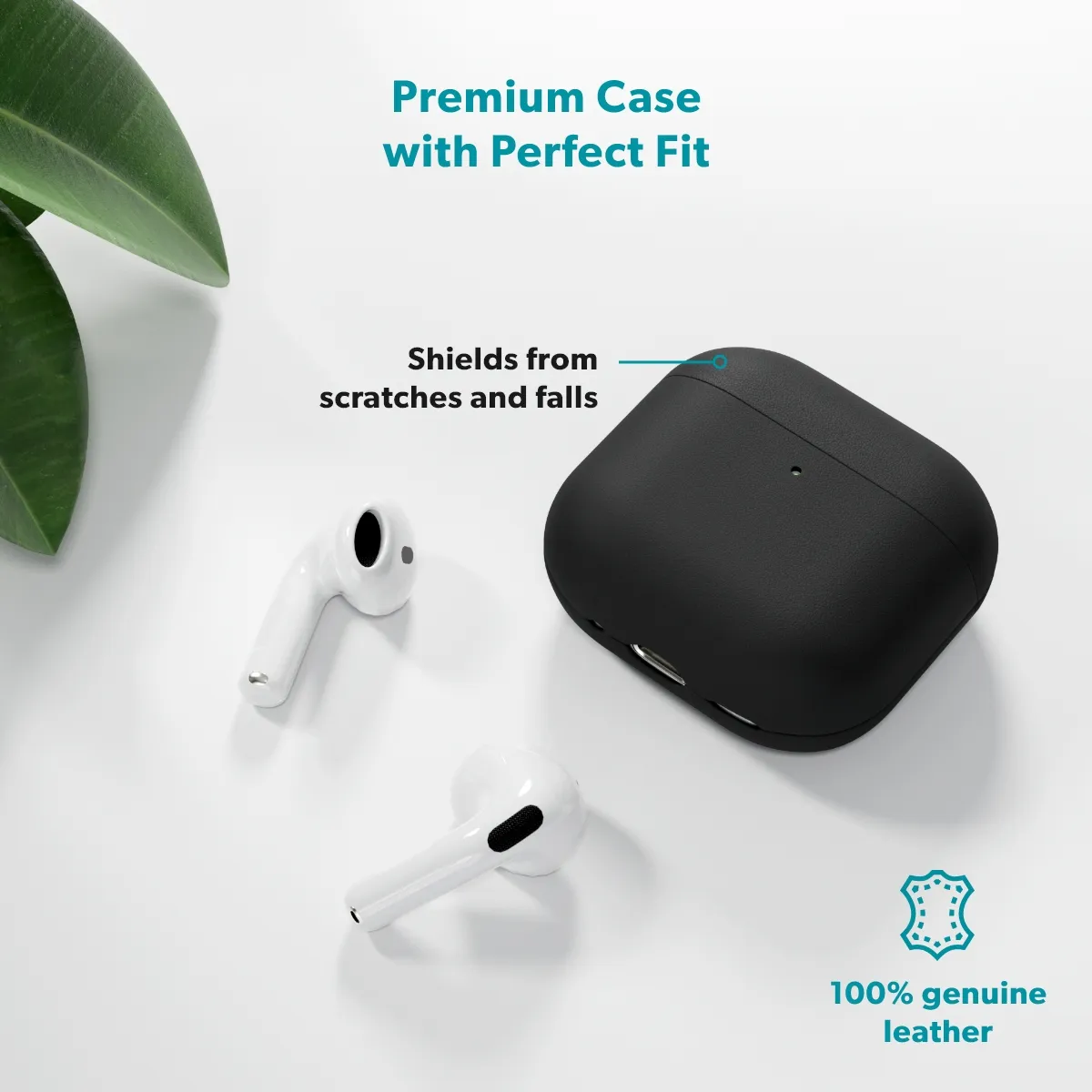 Epico Leather Case | AirPods Pro 3 | Black | Impact  &  Scratch Protection