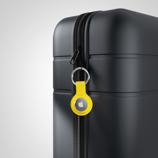 Epico Silicone Full Back Case | AirTag | Yellow | Robust Metal Ring