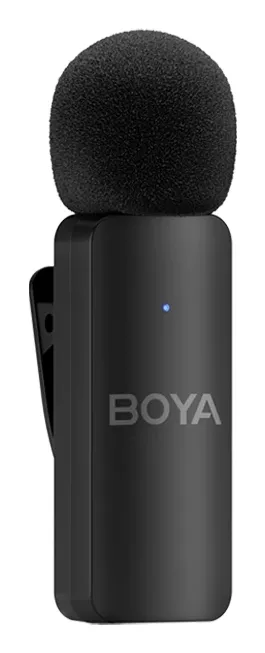 BOYA BY-V4, Condenser Wireless Lavalier Microphone (incl. 4 transmitters + 1 receiver + case), Black
