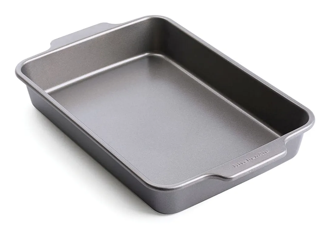 KITCHENAID rektangul&auml;r bakpl&aring;t 330 x 225 mm silver