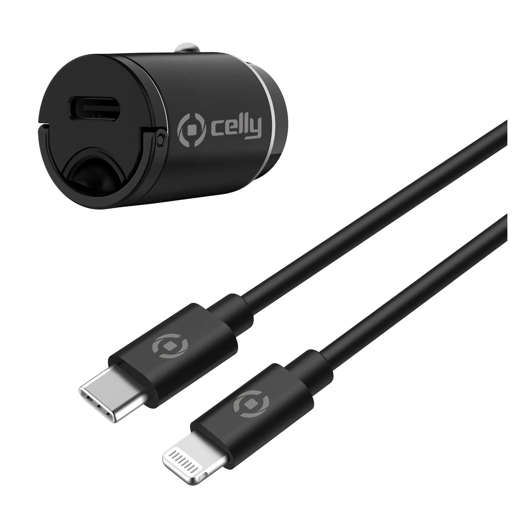 CELLY CCMINILIGHT, 1 x USB-C, 20W, PD 20W - Car Charger