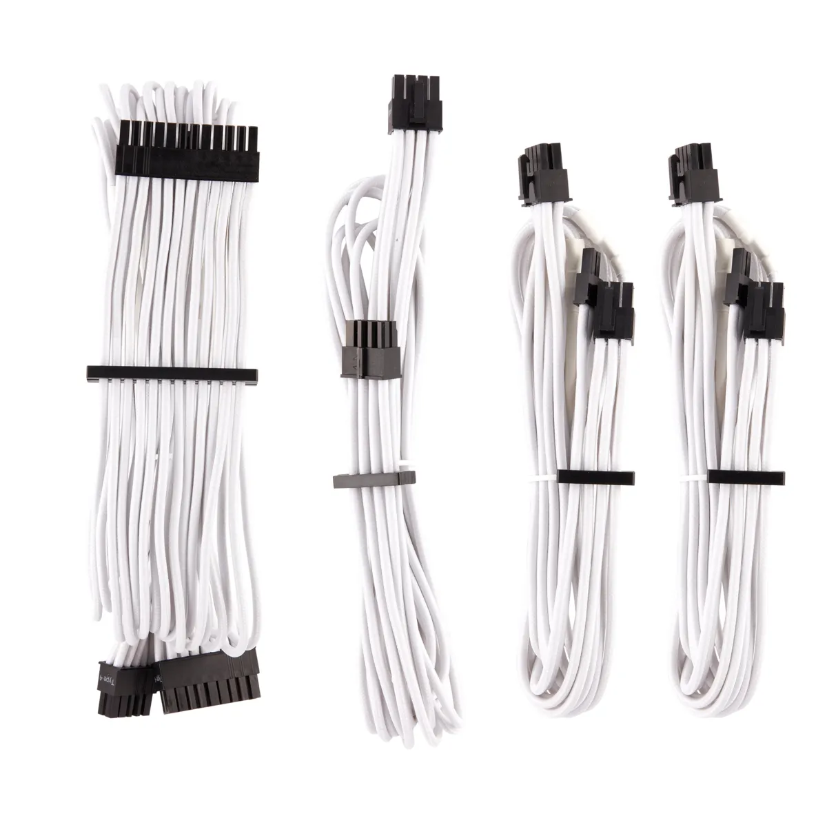 CORSAIR Premium Individually Sleeved DC Cable Starter Kit Type 4 White