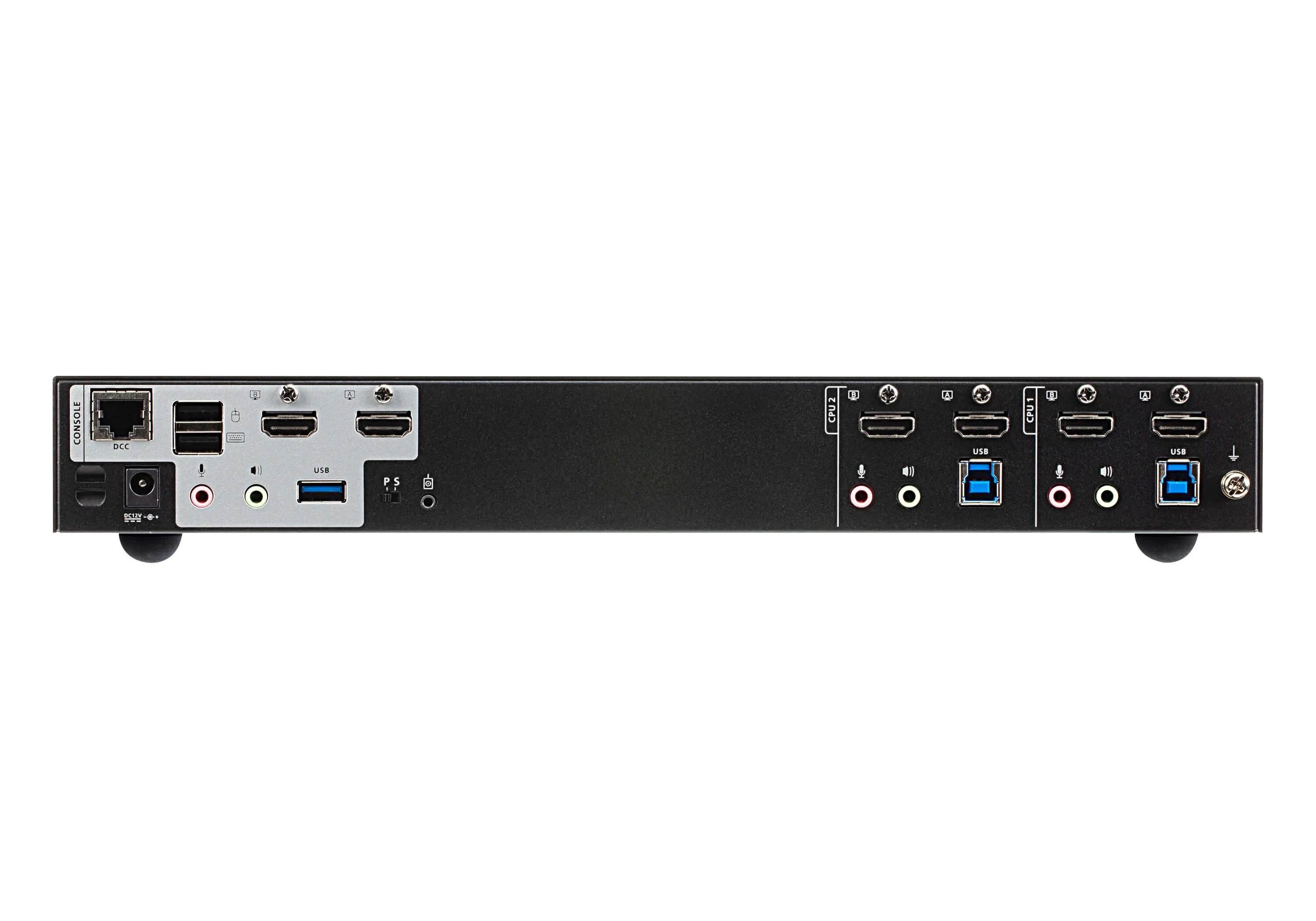 ATEN 2-Port True 4K HDMI Dual-View KVM Switch with Audio & USB 3.0 Hub