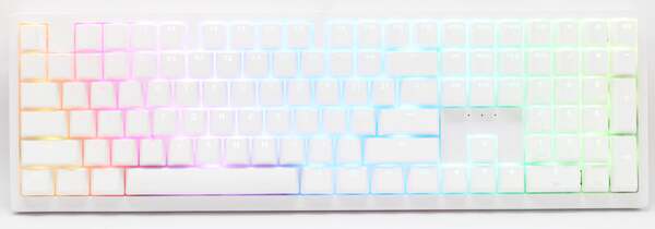 Ducky Zero 6108 Wireless Mechanical Gaming Keyboard, Cherry MX2A Speed Silver, Pure White