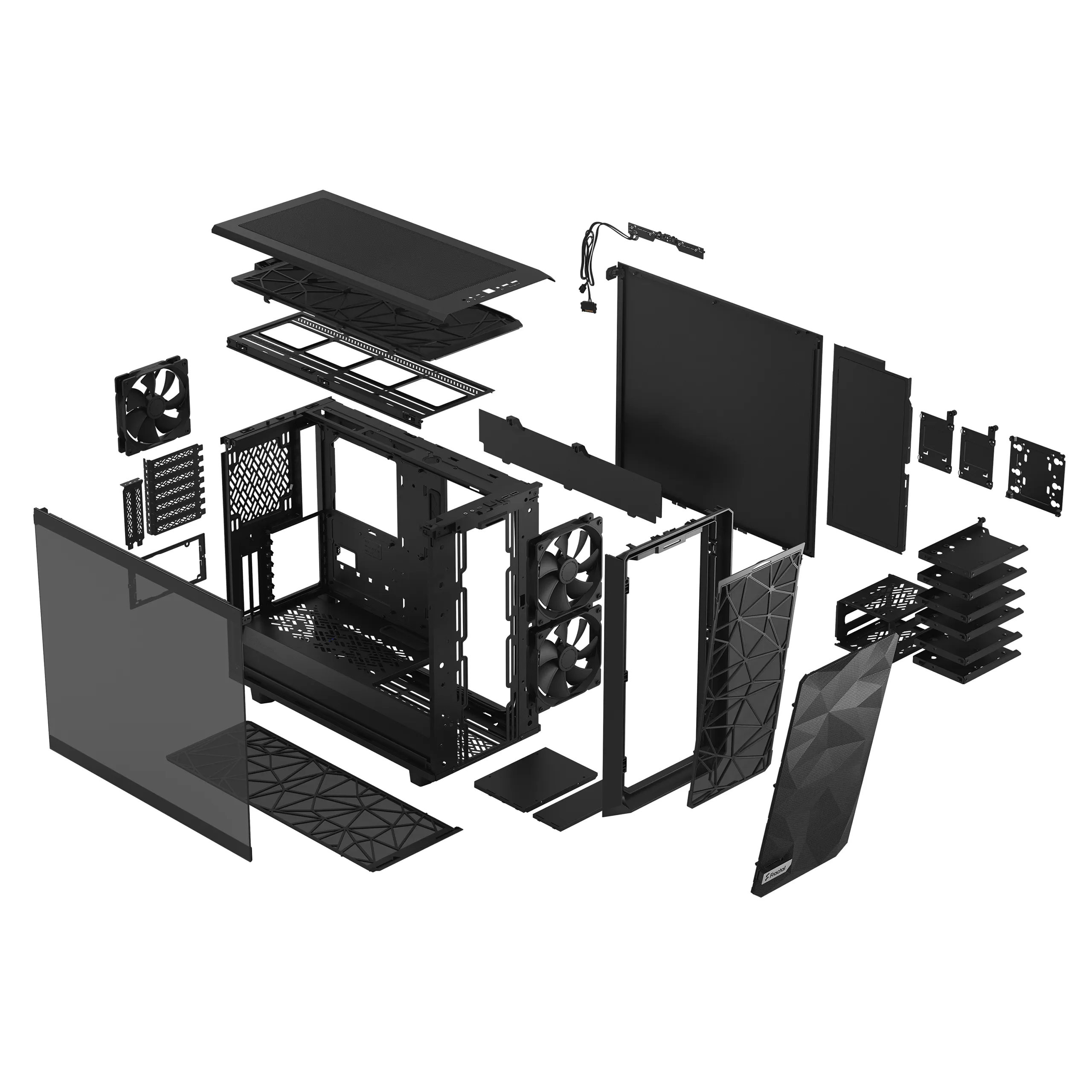 Fractal Design Meshify 2 - Mid-tornikotelo ikkunallinen, Black / Light Tint