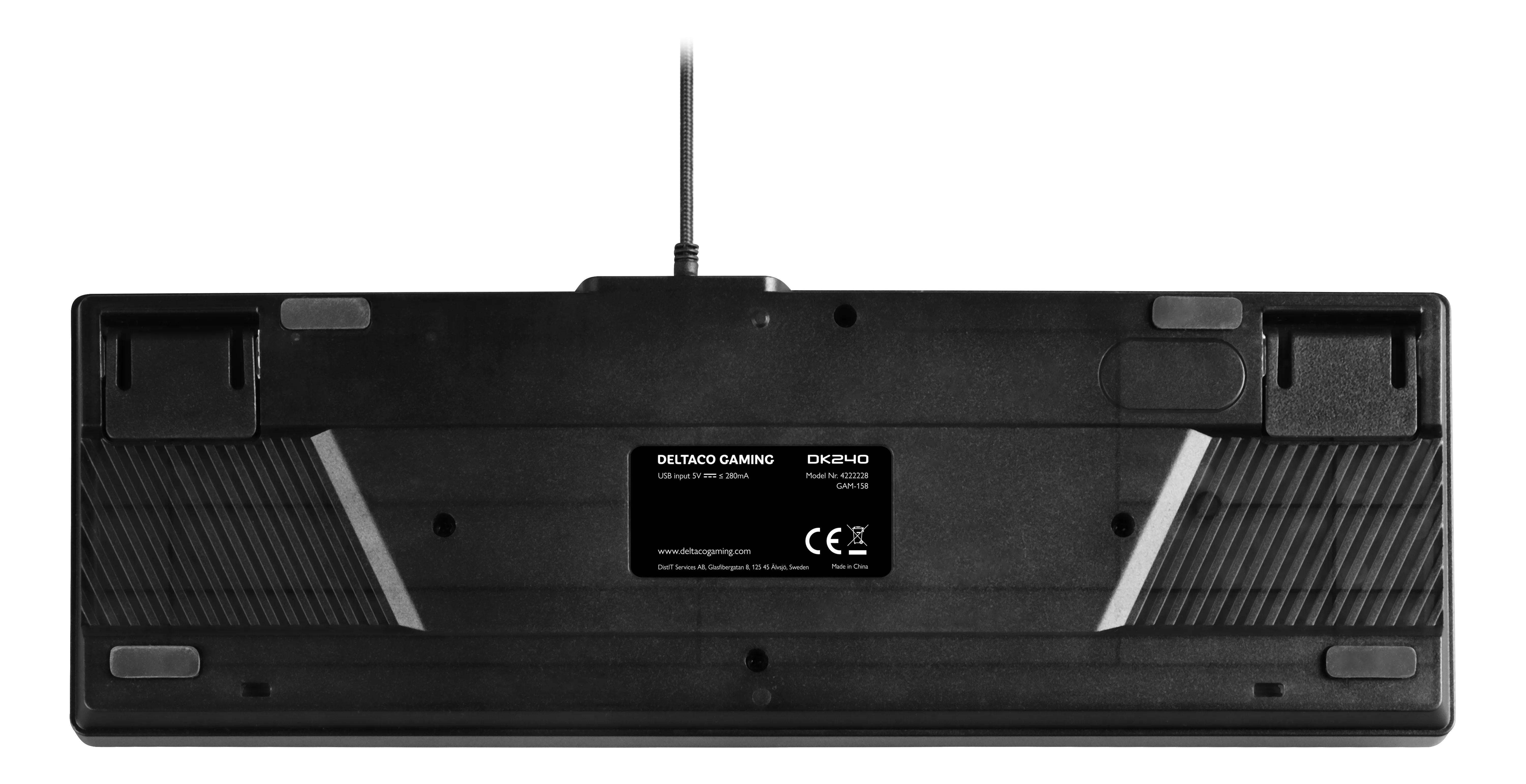 Deltaco Gaming DK240. 60%, membran switches, RGB - speltangenbord, svart