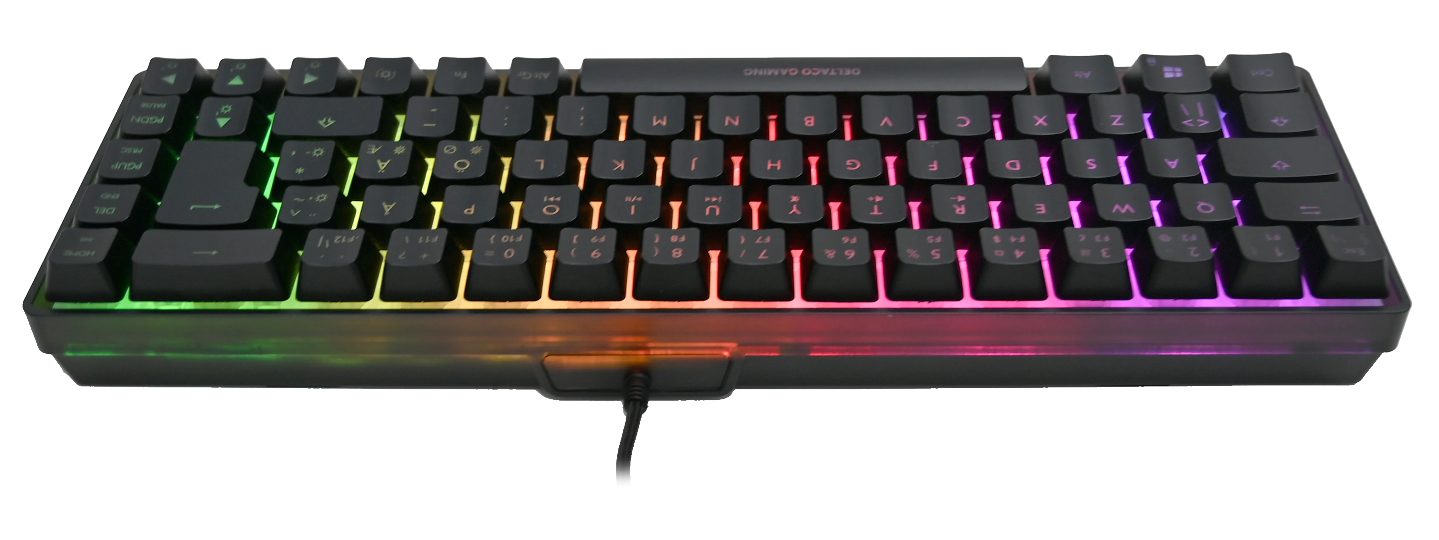 Deltaco Gaming DK240. 60%, membran switches, RGB - speltangenbord, svart