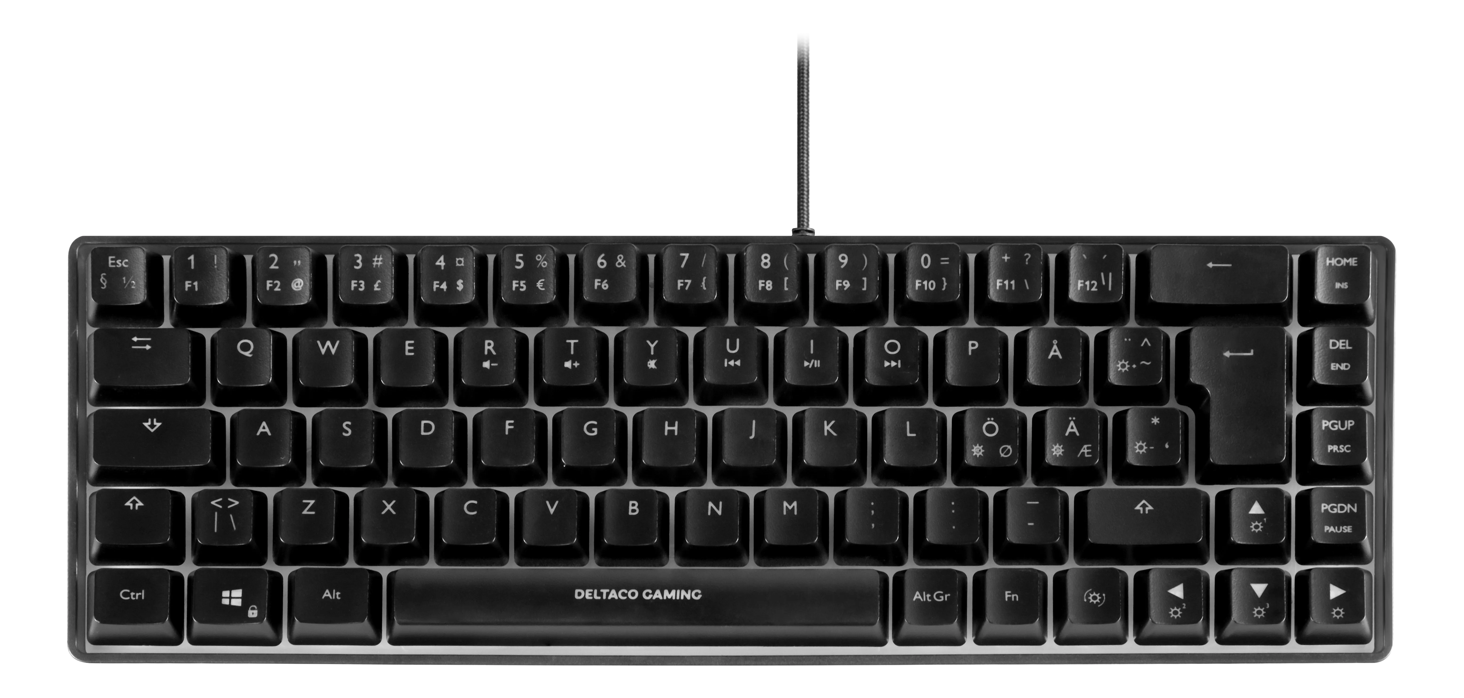 Deltaco Gaming DK240. 60%, membran switches, RGB - gaming keyboard, black