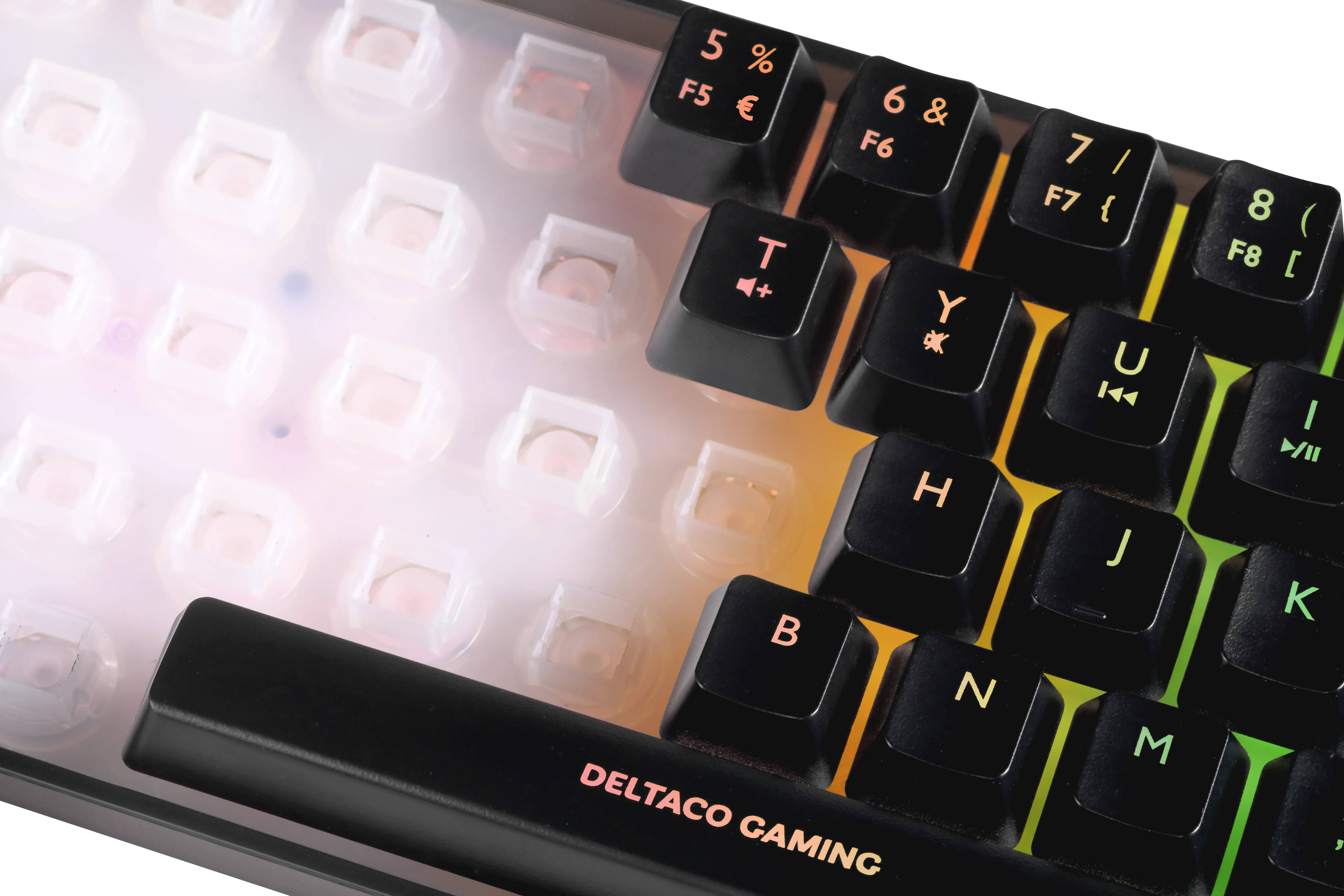 Deltaco Gaming DK240. 60%, membran switches, RGB - speltangenbord, svart