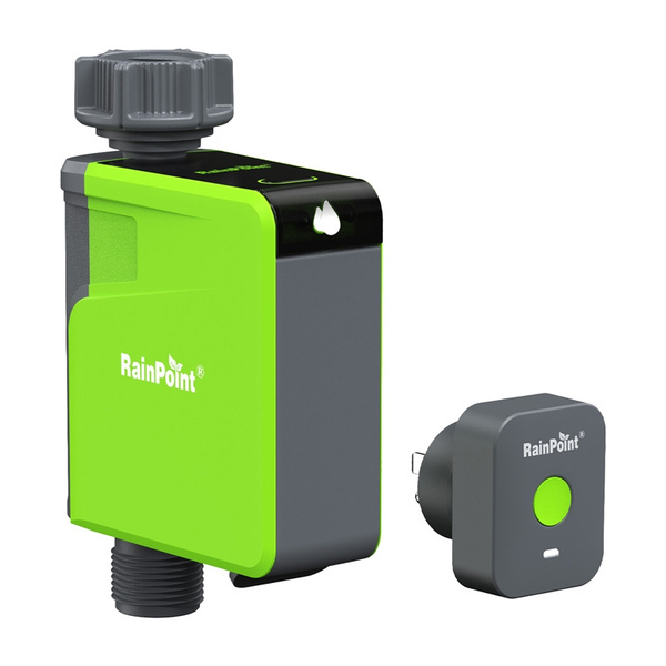 RAINPOINT HTV107B+HWG009WB 1-zons smart bevattningsstyrenhet, Gr&ouml;n / Gr&aring;