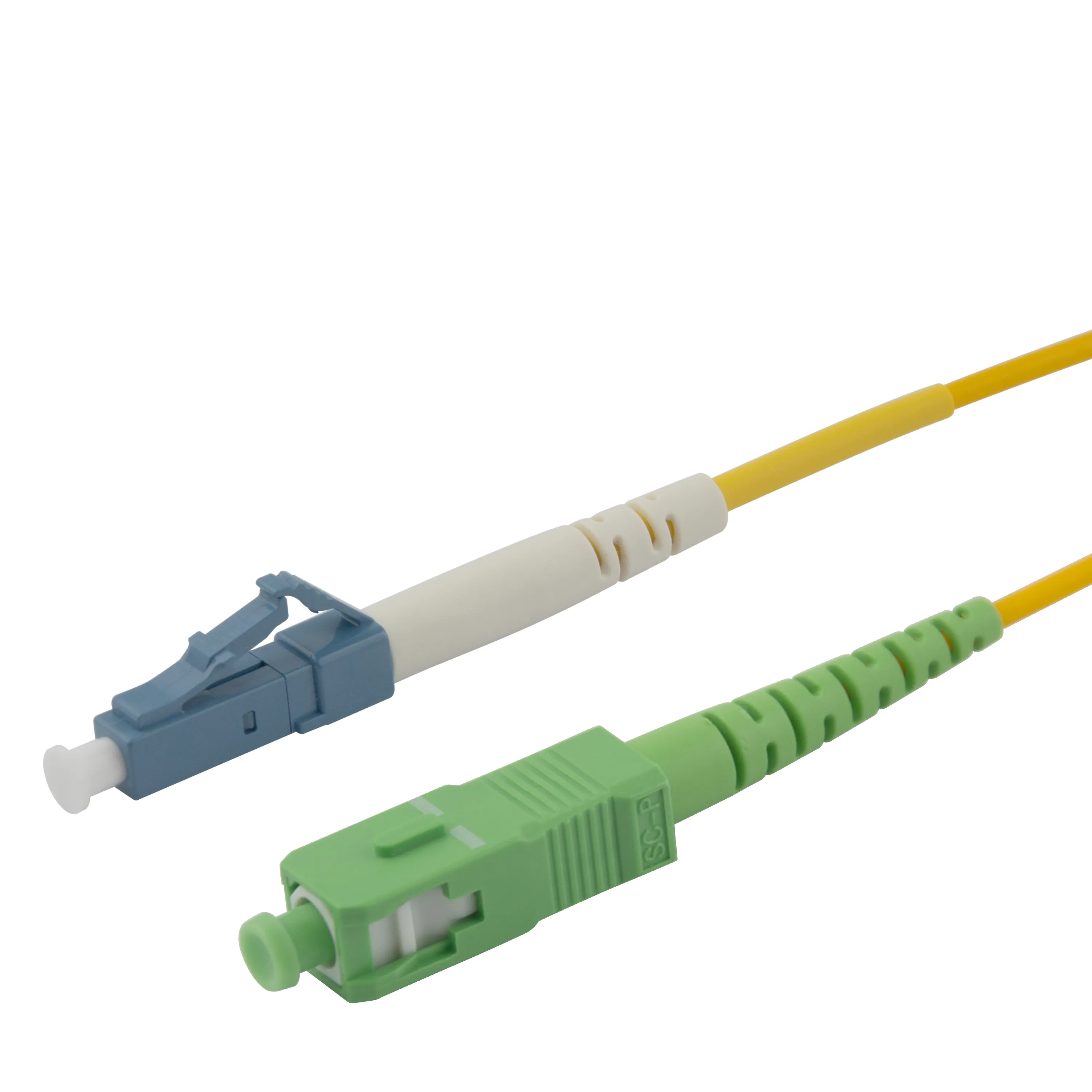 Deltaco OS2 LSZH LC-SC 1m Fiber Optic Cable, Yellow